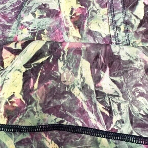 Lululemon Womens 6 Top Speed Run Crop Leggings Iridescent Multi Luxtreme Wicking - Picture 5 of 8